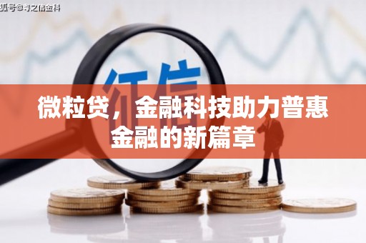 梨树微粒贷，金融科技助力普惠金融的新篇章
