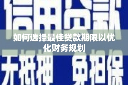 丰县如何选择最佳贷款期限以优化财务规划