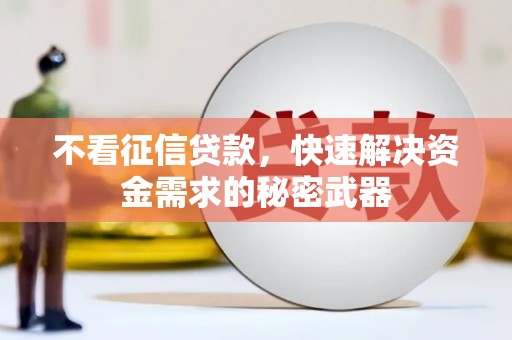 凤岗不看征信贷款，快速解决资金需求的秘密武器