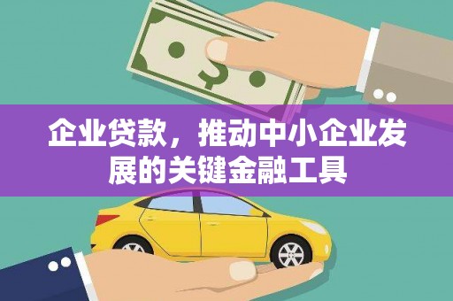 民和企业贷款，推动中小企业发展的关键金融工具