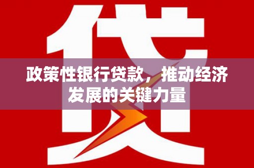 城关政策性银行贷款，推动经济发展的关键力量