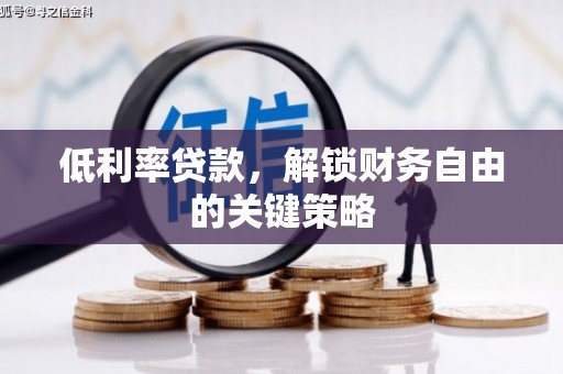 即墨低利率贷款，解锁财务自由的关键策略