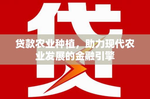 永城贷款农业种植，助力现代农业发展的金融引擎