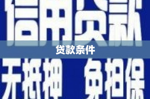 山阴贷款条件
