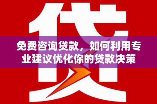 枣阳免费咨询贷款，如何利用专业建议优化你的贷款决策